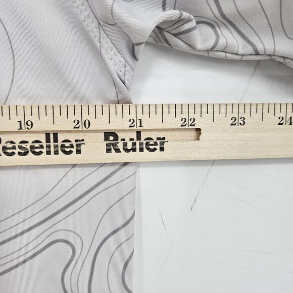 Greater Half GH Polo Shirt Mens Medium Topo White Performance Golf AOP UPF - Picture 8 of 10